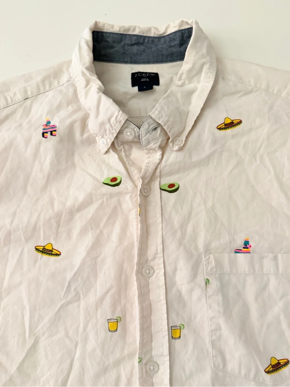 J. Crew Button-Down Shirt Cinco de Mayo & Fiesta Print